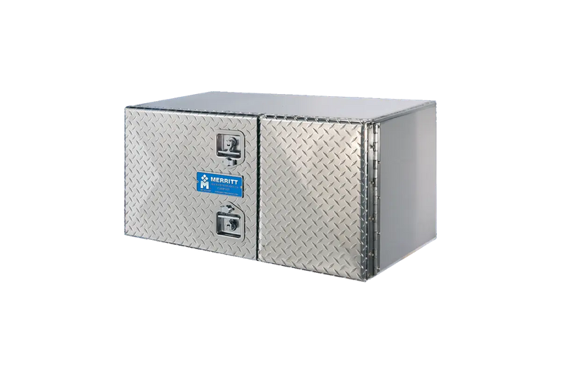 Merritt underbody truck toolbox double door diamond plate