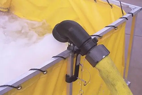 single supply line holder with hose connected