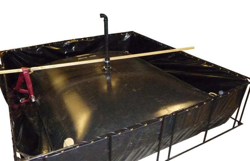 Husky Chemical Resistant Black Water Tank Bladder inside secondary containment