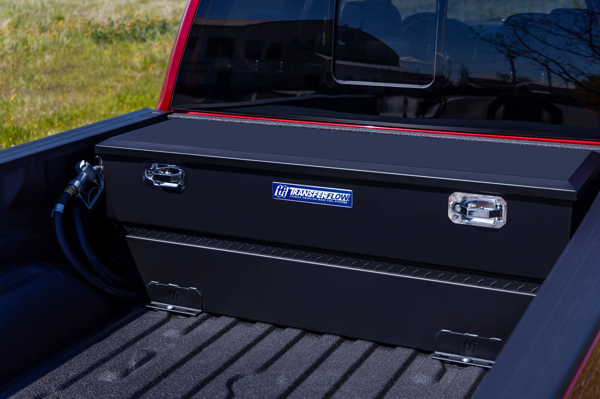 Transfer Instruments Box Transfer Flow Fuel Transfer Tank Tool Box Combo with Pump — Tank Retailer