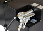 Transfer Flow Split Fuel Refueling Transfer Tank closeup of fuel pump