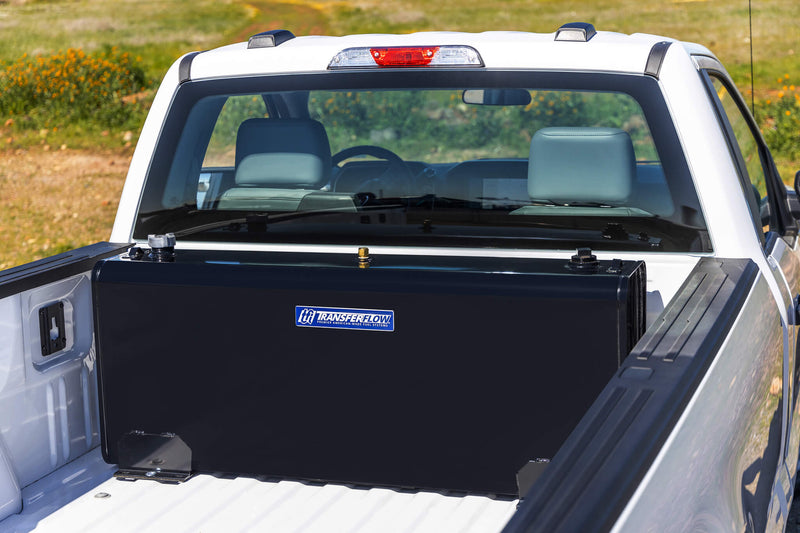 Transfer Flow 50 Gallon Diesel Refueling Transfer Tank in truck bed from the side