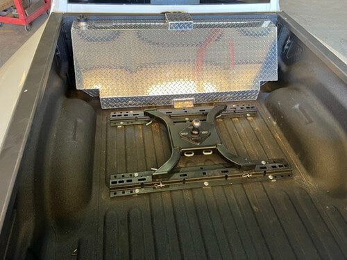 ATTA Diesel Extreme Wedge Auxiliary Fuel Tank center of pickup truck