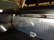 ATTA Below Bed Rail Diesel Auxiliary Tank closeup on truck bed