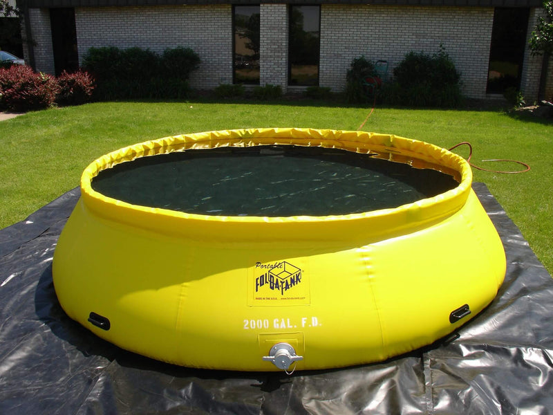 Fol-Da-Tank Self Supporting Fire Department Tank 2000 Gallon-Yellow