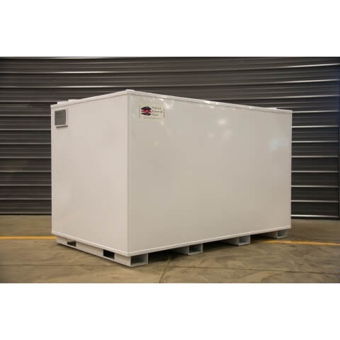 Midwest Industrial Fuel Storage Tank side view in factory