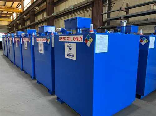 Newberry Waste Oil Storage Tank multiple tanks on factory floor